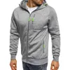 New men's sports fitness leisure jacquard sweater cardigan Hooded Jacket H1206
