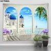 Tapestries Viewing Platform Tapestry Beautiful Landscape Ancient Rome Middle Ages Mountain Forest Castle Hippie Wall Hang Bedroom Blanket