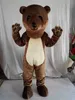 Alta Qualidade Brown Bear Mascot Traje Halloween Natal Fantasia Vestido Dos Desenhos Animados Personagem Personagem Terno Carnaval Unisex Adultos Outfit