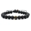 Fili di perline 8mm Occhio di tigre Bracciale regolabile in pino bianco Gioielli di moda da uomo Chakra Yoga Pietra preziosa Kent22