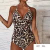 Beachwear One Piece Badpak Vrouwen Solid Badpak Halter Bodysuit Push Up Badpak Monokini Beachwear Plus Size Badmode Tankini