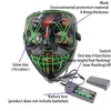 할로윈 공포 마스크 LED 퍼지 선거 마스카라 의상 DJ 파티 라이트 업 마스크는 어두운 10 색으로 빛나고 있습니다.