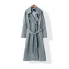 Toppies Oversized Leather Trench Coat för Kvinnor Kvinnor Kläder Lång Soft Faux Leather Jacket Coat 210909