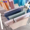 Shape Folding Length Floor Stand Laundry Rack Balcony Garment Clothes Drying With Towel Pole Outdoor DQ0028E