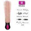 Flxur 12 -läge uppvärmning realistisk dildo vibrator flexibel mjuk silikon penis g spot vagina vibrator masturbator sex leksak för kvinnor8906869