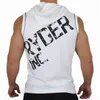 Zogaa Männer mit Kapuze ärmelloses T-Shirt Muskel Bodybuilding Bruderschaft Sommer Sport T-Shirts Baumwolle Laufpullover Mann Hoodies 210726