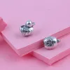 Vintage 925 Sterling Silver Cute Duck Charm Beads Fit Original Snake chain Bracelet Pendant Authentic Jewelry Q0531