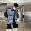 Herrenwesten 2022 Sommerweste Streetwear Jean Jacke Männer Casual All-Match-Mantel Ärmellos Outdoor-Reise Arbeitstaschen Stra22