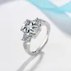 Kopparpläterad Platinum Classic Ring Oval Form Kubik Zirconia Promise Rings Eternity Engagement Wedding Band Ring för kvinnor (justerbar)