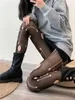 Strumpor hosierande sommarpunk tights slips sexig ihålig meteor hål mönster fisknät strumpor ins stil haruku nylon lolita