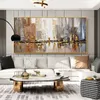 Pittura a olio stampata su stampe su tela City Building Colorful Rain City Landscape Pictures Wall Art For Living Room Home Decor