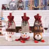 Couvre-bouteille de vin de Noël Santa Snowman Elk Wine Bottle Set Table de Noël Decoration Pocket DD526