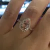 Anelli di fidanzamento simulata con anelli di fidanzamento diamante simulato per donna di lusso