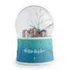 Vetro Fiocco di neve Sfera di cristallo Decorazioni per la casa Natale Creativo Fiocco di neve rotante Ornamenti in resina