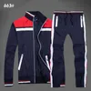 Conjunto de Roupas Esportivas Masculinas Agasalho de Treino Masculino de Marca Esportes Roupas de Fitness Duas Peças Camisolas Pólo Calças Fato de Treino Masculino Casual