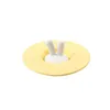 Silicone Cup Locks 10cm Cartoon Rabbit Ears Overflow Prevention Anti Damm Round Bowl Lid Reusable Seal Kaffe Kopp Caps Cover RRE11846