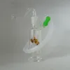 Mini Glass Bong Set Percolator Water Bongs Hookah med 10mm brännarrörslang droppspetsolja dab rigg handtag rökning tjocka rör för torr ört tobak