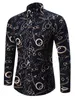 Men's long sleeve fashion printed casual shirts tops for men small medium large plus size 2xl 3xl clothing blouse