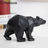 Ermakova björnskulptur Geometrisk harts polar staty mode skrivbord prydnad moderna abstrakta figurer 210804