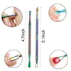 gehelen Cuticle Pusher Rvs Nail Art gereedschap Pedicure Manicure Care Cleaner tool Vinger Dode Huid remover8690047