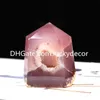 10 Stück natürliche Druzy Achat Geode Mineral Bergquarz Kristall Cluster Turm Punkt Prisma Zauberstab Heilung Chakra Drusy Edelstein Obelisk Exemplar