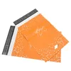 100pcs / lots 오렌지 토트 가방 익스프레스 택배 가방 자기 인감 접착제 두꺼운 방수 플라스틱 폴리 봉투 우편 백