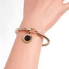 Msx Fashion Gold Plating Stainless Steel Bangles Bracelets Vintage Love Roman Numerals Wristband for Men Women