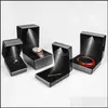 Opakowanie Kreatywne LED Pierścionek zaręczynowy Wisiorek pudełka Biżuteria Niestandardowe Eleganckie Oświetlenie Rings Box Display Prezent Pakiet Showcase Fur