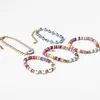 5 pièces ensemble Vsco fille perle Bracelet bohême Style ethnique main mauvais œil bracelet à breloques femme créative perles en céramique lettre Brace2117501