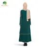 Dubai Arabiska kvinnors broderade blomma folkklänning abaya