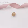 Charms do tworzenia biżuterii Zestaw Golden Glitter Ball Pandora 925 Sterling Silver Gold Bransoletki Kobiety Męskie Koraliki Łańcuch Wisiorek Naszyjnik Urodziny Prezent 796327EN146