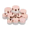 2022 Nieuwe Clear Glass Jar Face Cream Fles Cosmetische Make-up Container met Rose Gold Deksel 5G 10G 15G 20G 30G 50G 100g Pakking Flessen