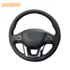 AOSRRRRON ACCESSOIRES LEDEREN HANDGESTELDE AUTO STUURWIELHEIDS VOOR KIA RIO 2011 2012 2013 2014