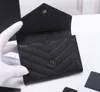 Portefeuilles 2021 Wallet PU Leather Black Wit geborduurde Tassel Patchwork Fashion414404 13.5-9.5-3