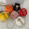 Children's Pearl Torebka Jesień Zima Mini Wiadro Torba Moda Dzieci Dziewczyna Hand Messenger Torebki Akcesoria łańcuchowe Torby