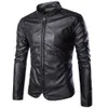 Hommes de bonne qualité hommes Slim marron moto en cuir vestes automne mâle grande taille en cuir daim manteaux hommes