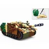 BZDA WW2 독일어 팬더 G 중간 탱크 빌딩 블록 MOC 군사 폭행 총 탱크 군인 모델 벽돌 장난감 소년 선물 Y1130