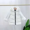 2019 New Winter Girls Faux Fur Coat Thick Warm Rex Rabbit Fur Girls Boys Jackets And Coats Leather Parka Kids Outerwear TZ472 H0909