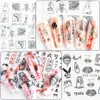 Dragon Snake Nail Sticker Chinese Stijl Nail Water Transfer Slider Abstract Jaar Karakter Decal Manicure SASTZ1114-1137-1.