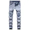 Heren Plus Size Broek Mode Hoge Kwaliteit Nieuwste Design Streetwear Mens Skinny Stretch Jean Elastische Tailleband Slanke Jogger Stijl Gescheurde Jeans voor Mannen