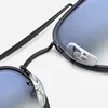 Square Eyewear Metal Ramka Słońce Mężczyźni Kobiety prawdziwe szklane soczewki Modne okulary słoneczne ze skórzaną skrzynką i pakietem detalicznym
