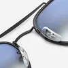 THE MARSHAL Lunettes de soleil carrées pour hommes et femmes, verres en verre véritable, lunettes de soleil à la mode avec étui en cuir et tous les emballages de vente au détail