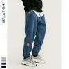 Pontas de bordado de carta de inflação Calças de bordado Homem Hip Hop Loose Fit Mens Calças FW Fashion Winter Harem Men 93454W 201118