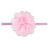 Nouveau-né infantile solide couleur Net fil fleur bandeau élastique bandeau bricolage à la main chapeaux bébé filles cheveux accessoires enfants cadeau