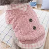 Hunde Kleidung Herbst Wintermodelle gestrickt Wollbaumwollmantel Warm für Katze kleine mittelgroße Haustiere Bulldog Chihuahua Jacke Accessoires 211013