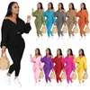 Plus Size Womens Sportswear Duas Peças Roupas Manga Longa Top Calças Senhoras Novas Calças De Moda Set Tracksuits Novo tipo venda quente KLW0709