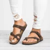 Plus Storlek Sommar Mode Sandaler För Kvinnor Sommarklipp Toe Skor Feminina Flats Flip-Flops Buckle Strap Slide Beach Shoe Y0721