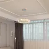 Lampade a sospensione Lampadario moderno a LED Cerchio Anello Illuminazione a soffitto Argento per interni