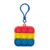 Pop it fimpp spielzeug sein Schlüsselanhänger Favor Designer Dinosaurier Auto Square Push Poo Bubble Poppers Cartoon Deimpa Regenbogen Spielzeug Keychain Stress Reliever