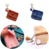 Cute Mini Coin Purse Women Wallet Plush Candy Color Keychain Coin Key Case Pendant Data Cable Storage Pouch Bag Accessories